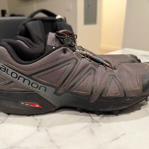 Salomon Trail Running Shoes - Gray Speed Cross 4 10.5M